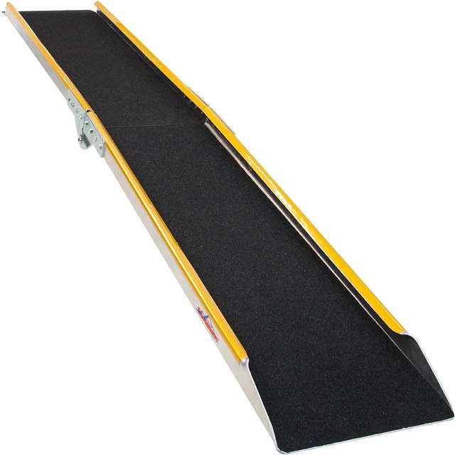 1 PC 6'L × 9.8" W Folding Aluminum Loading Ramp, 440 Lbs Capacity, Portable ATV