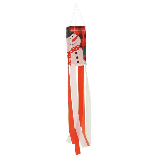 Xmas Windsocks Christmas Windpipe Flag Outdoor Hanging Decor Decorate