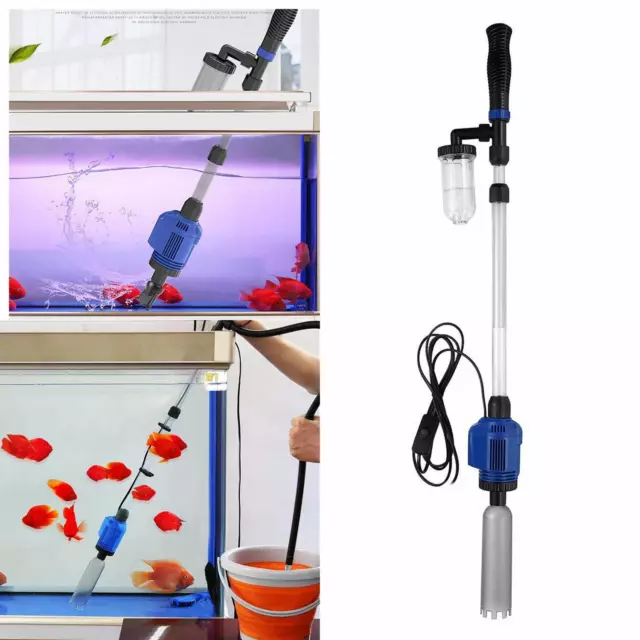 Electric Gravel Vacuum Cleaner Pump Aquarium Fish Tank Water Change Siphon 2