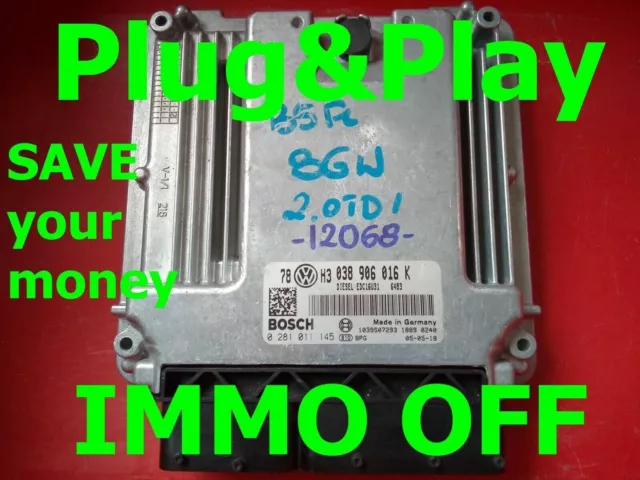 IMMO OFF / ECU PlugPlay PASSAT B5 FL 2.0 BGW 0281011145 - 038906016K /FastCouriE