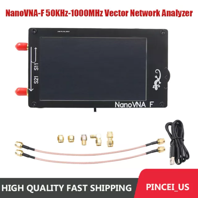 NanoVNA-F HF VHF UHF VNA 50KHz-1000MHz Vector Network Analyzer 4.3" LCD Display