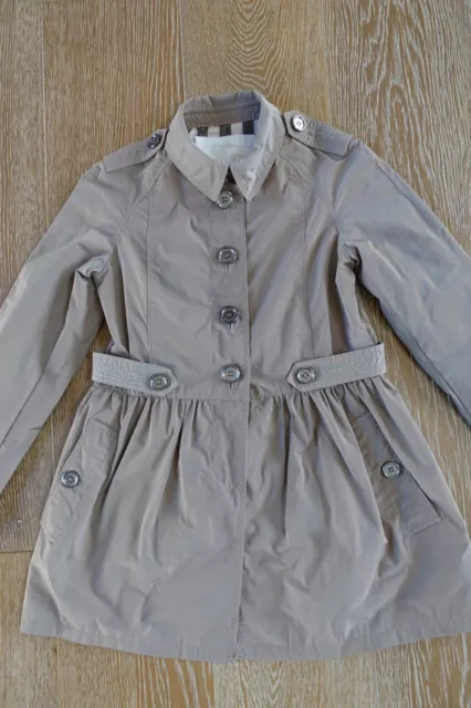 Burberry Girls Tan Trench Coat Jacket Size 10 NWOT 2