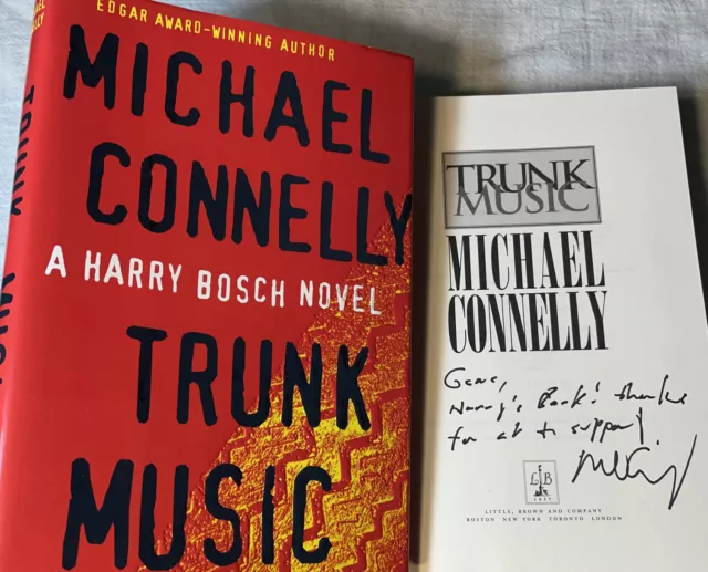 SIGNED Trunk Music Book Michael Connelly Harry Bosch Ser. 1st First ED. HC DJ