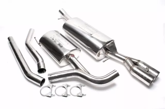 Impianto acciaio inox TA-Technix 2x76 mm rotondo bordato Audi A6/4B turbo berlina+avant