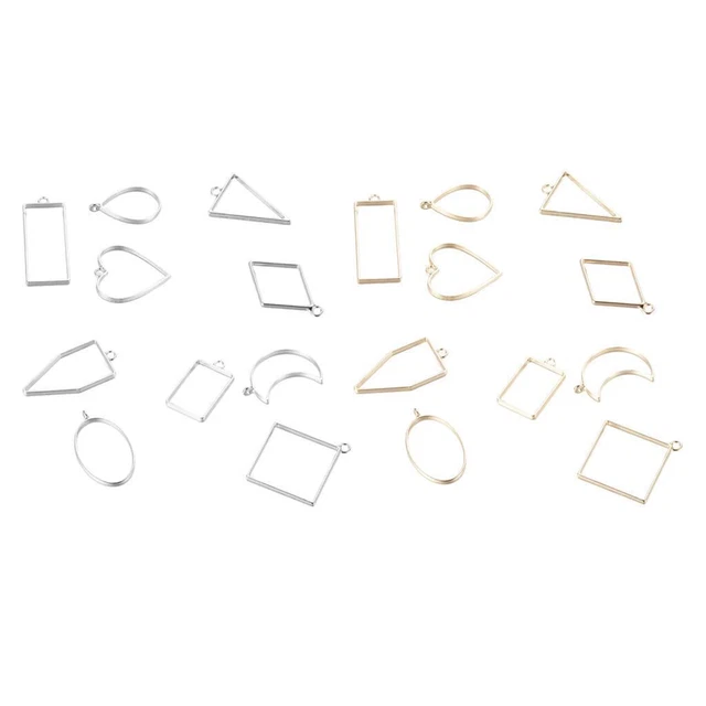 10 x geometrische Charms Anhänger für Armband DIY Schmuckherstellung Zubehör