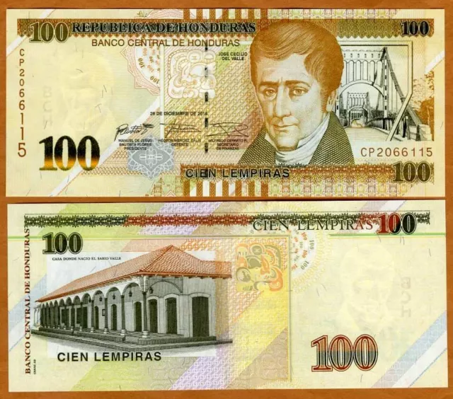 Honduras, 100 Lempiras, 2016, P-New, UNC