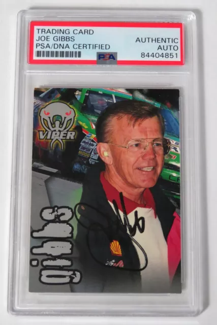 Joe Gibbs REDSKINS HOF Signed Autograph Auto 1996 Wheels Viper Card 34 PSA