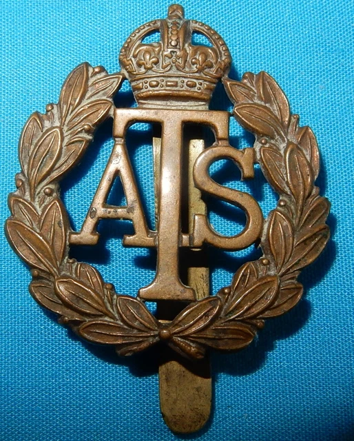 WW2 ATS AUXILIARY Territorial Service Cap Badge With Slide World War Ii ...