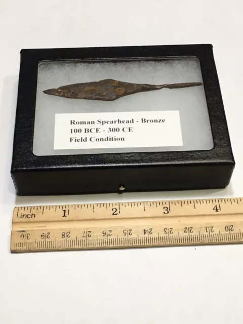 Ancient Roman Bronze Spearhead 2000 Years Old! Field Condition! Christmas Gift!