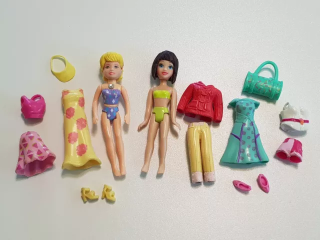 Polly pocket 2004 boutiques + 3 figurines et accessoires - Maison de poupée