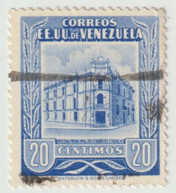 1953 Venezuela - Caracas Post Office "EE. UU. " - 20 C Stamp