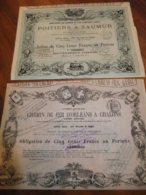 RÉCÉPISSÉ DE TITRES EN DÉPÔT ACTIONS SAINT-GOBAIN 1949 OMNIUM FRANCAIS PETROLE 