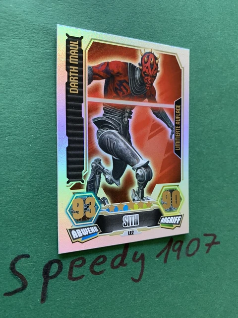 Force Attax Star Wars Darth Maul FORCE ATTAX STAR Wars Series 3 Darth Maul Limited Clone Wars Limited