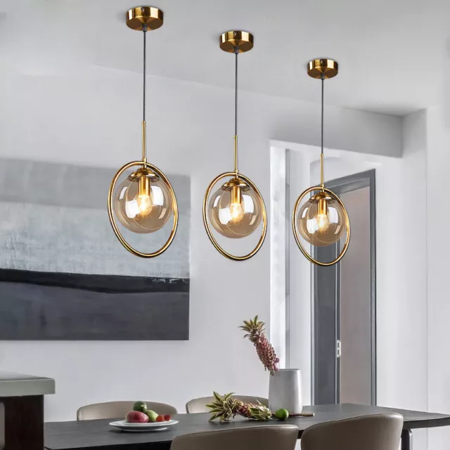 Glass Pendant Light Kitchen Lamp Gold Chandelier Lighting Office Ceiling Lights
