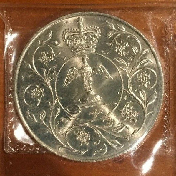 SILVER JUBILEE CROWN 1977 Queen Elizabeth II Untouched In Bank Wallet SILVER JUBILEE CROWN 1977 Queen Elizabeth II Untouched In Bank Wallet