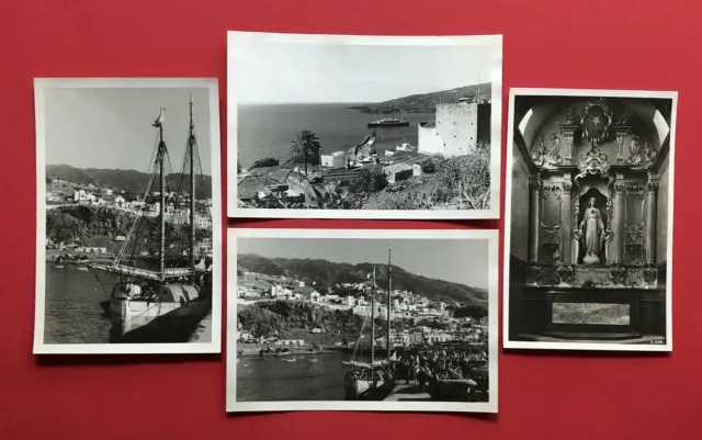 4 x Foto AK MADEIRA um 1950 Hafen Inselansichten und Kirche   ( 61225
