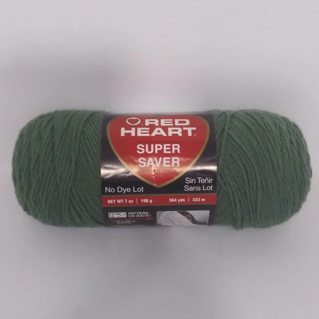 RED HEART SUPER Saver 0631 Light Sage Green 7oz Worsted Medium Acrylic