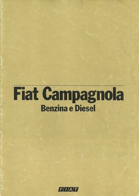 Campagnola Brochure Depliant Fiat Campagnola Benzina Diesel 1981 ITA Eccellenti Condizioni 