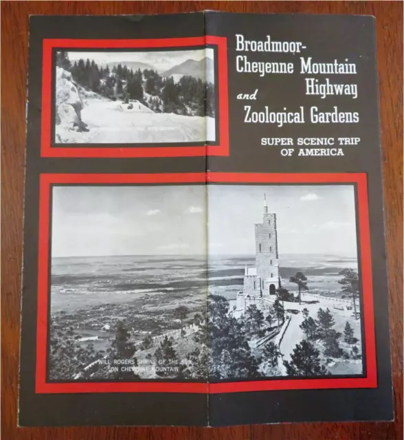 Broadmoor-Cheyenne Mountain Highway Colorado c. 1940 pictorial travel brochure 2