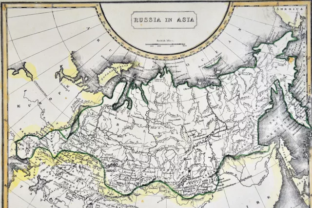 1836 Arrowsmith Map Siberia Russia in Asia Tobolsk Omsk Arctic Ocean  North Pole 2