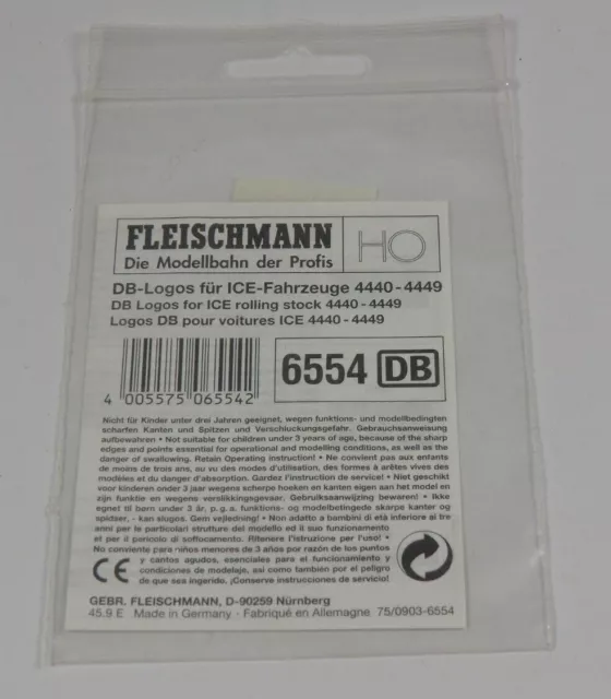 Fleischmann - DB-Logos f. ICE-Fahrzeuge, Nr. 6554, 1:87, OVP #22-2018/B53