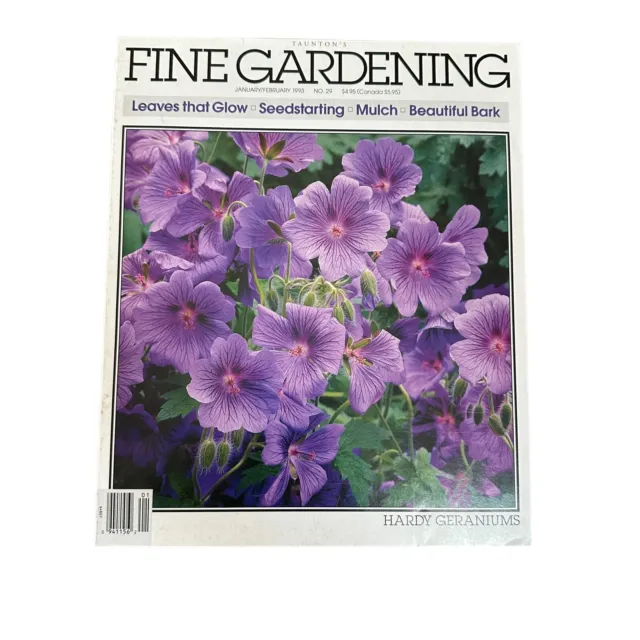 Taunton’s Fine Gardening January/Feb 1993 NO. 29 Hardy Geraniums