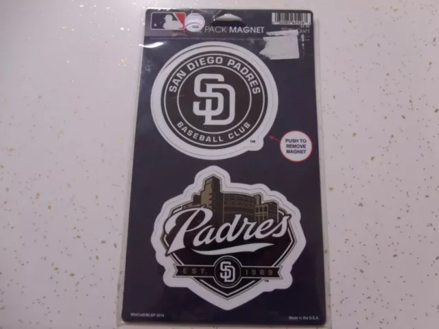 MLB San Diego Padres Baseball Magnets  Set of 2  WinCraft  New in Package