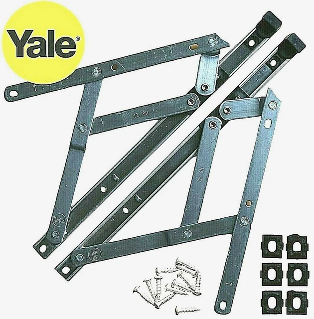 uPVC Window Hinges Yale KIT Screws Friction Stay Packer PVC Double Glazing Pair