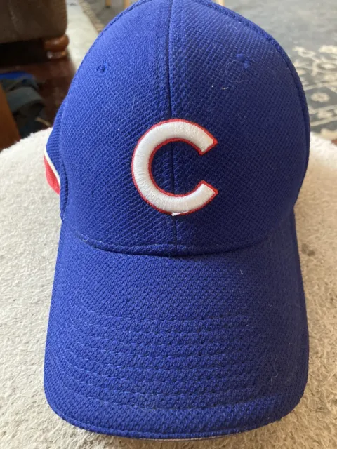 Chicago Cubs Vintage Hat Baseball Ball Cap Blue Fitted Youth One Size Batting