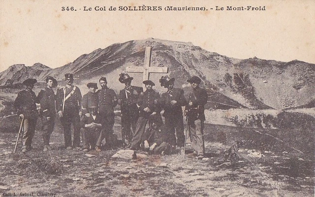 CPA 73 Savoie Maurienne Militaires Chasseurs Alpins COL DE SOLLIERES Mont-Froid