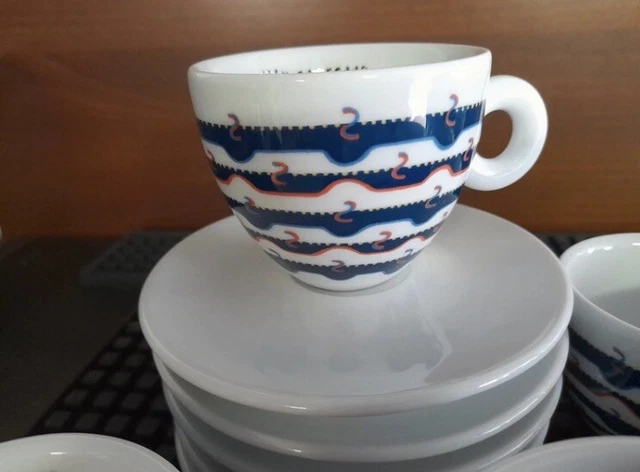 Tazza Cappuccino Illy GILLO DORFLES + Piattino Cappuccino Cup