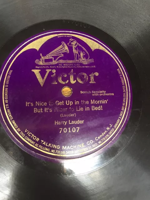 Harry Lauder - It's 'Nice to Get Up in the Mornin' Nicer to Lie in Bed - Vintage