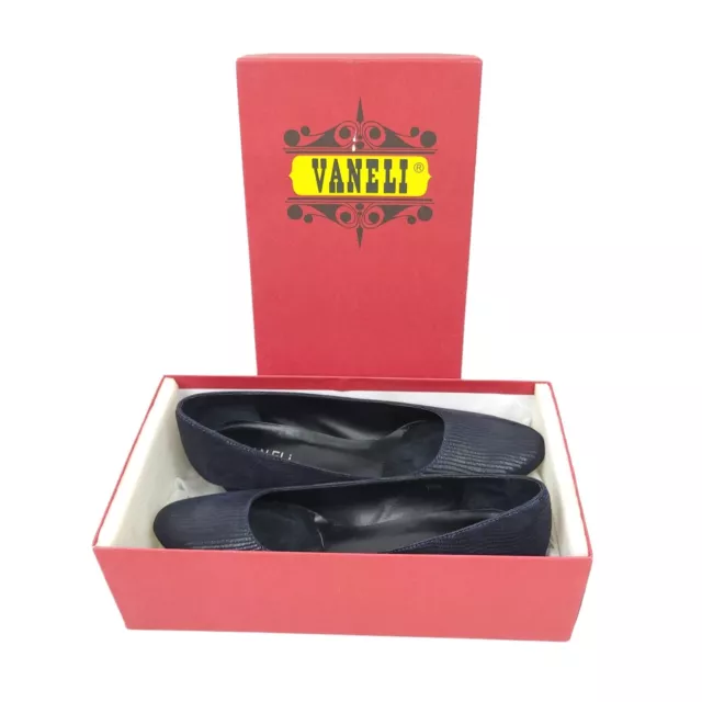 Vaneli Astyr Pumps Heels Floor Model New Dark Navy Miniliz Shoe Size 10 Low Heel