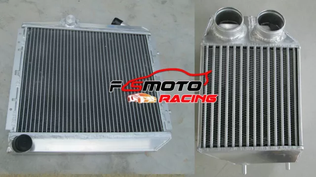 Aluminum RADIATOR+Intercooler FOR RENAULT 5 SUPER 5/R5 9/11 GT TURBO 85-1991 MT