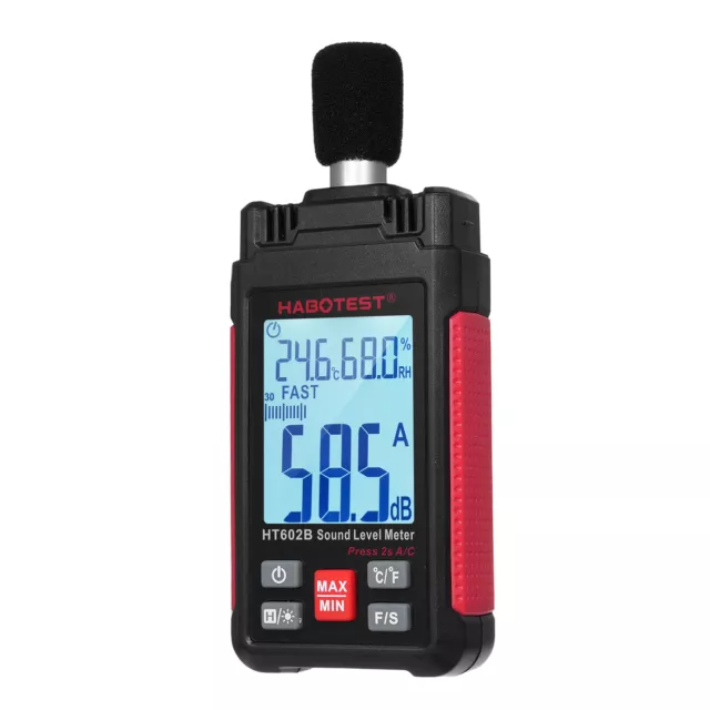 HABOTEST HT602B Decibel Meter Digital Sound Level Meter Portable SPL Meter H4V0