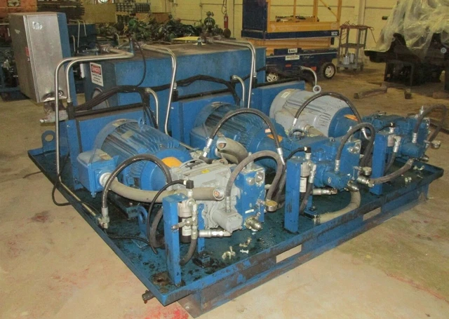 3 Piece 75 HP Hydraulic Power Unit 6422-149 Pump 230 460 3PH Motors 3749WIS