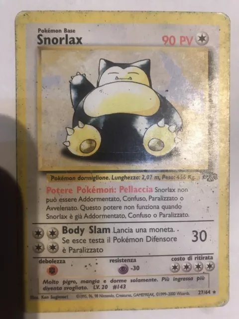 Carta Pokémon Rara Snorlax Nr 143