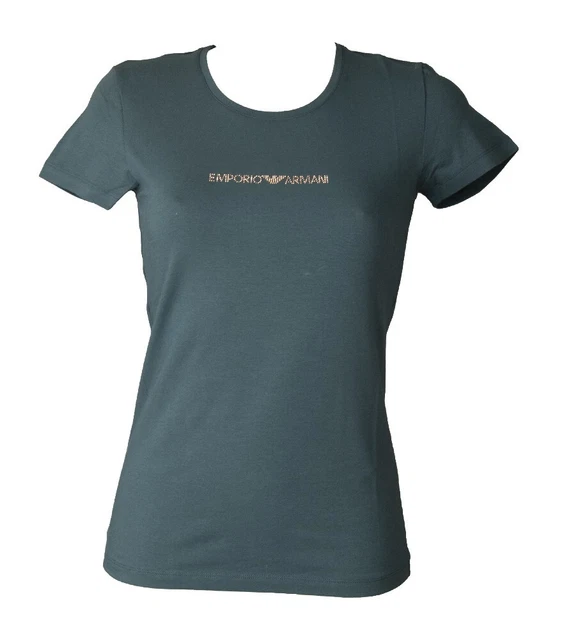 T-shirt donna EMPORIO ARMANI manica corta girocollo maglietta cotone elasticizza
