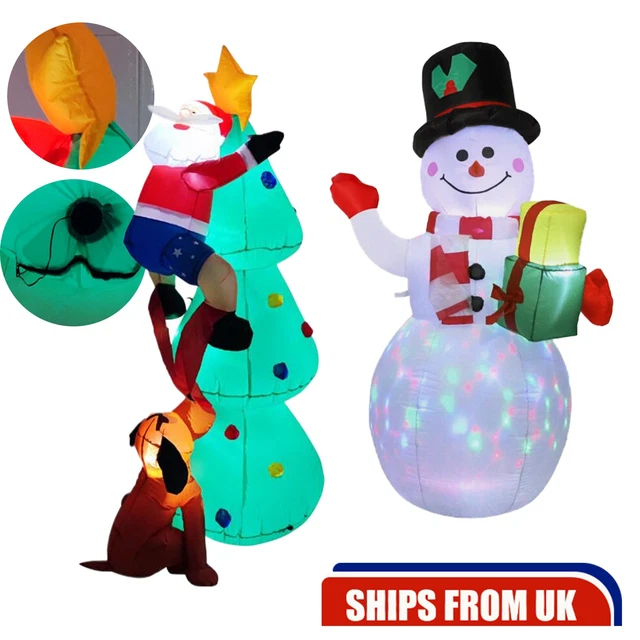 Santa Tree Snowman Inflatable INFLATABLE SNOWMAN / Inflatable Christmas Tree With Santa Claus Dog W ...