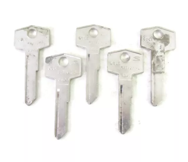 5-pcs F0423 (EN1) ALUMINUM Uncut Key Blank NOS Cole National U.S.A.