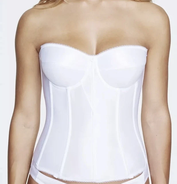 Dominique corset bra for wedding style 8950 white 3D NWTs