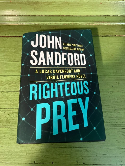 John Sandford Righteous Prey Lucas Davenport Series Hard Cover DJ Like New 2022