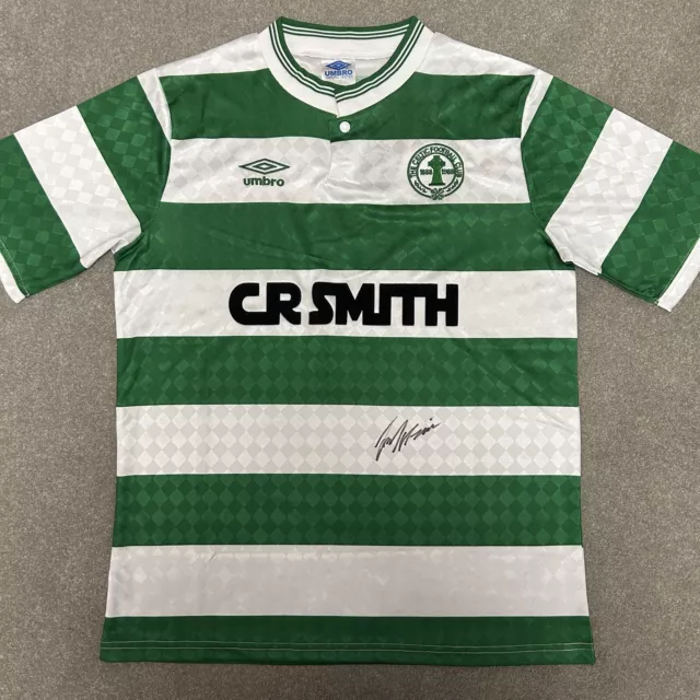 Frank McAvennie Hand Signed 1988 Celtic Football Shirt with COA and Photo Proof