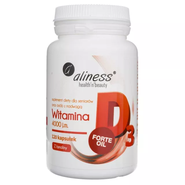 Aliness Vitamine D3 FORTE 4000 IU, 120 capsules