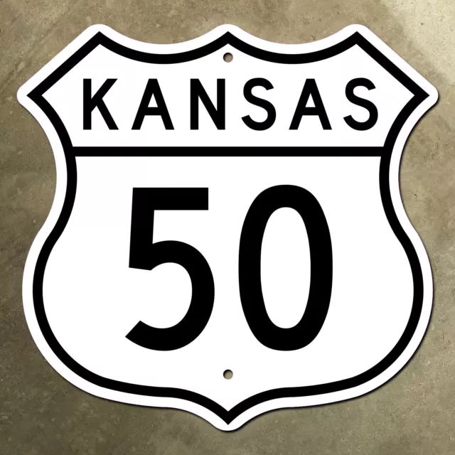 Kansas US route 50 highway marker road sign 1954 shield National Old Trails Road