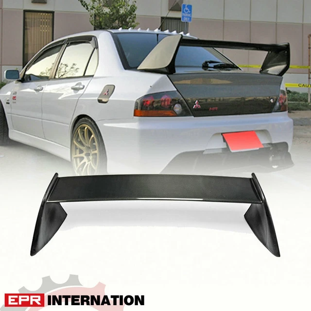 FQ Style Carbon Fiber Rear Spoiler Wing Kit For MITSUBISHI Evolution EVO 7 8 9