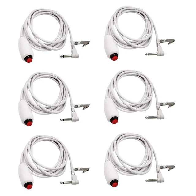 6 x cavo di chiamata infermiere 6,35 mm linea infermiera dispositivo di chiamata cavo di emergenza con 1465