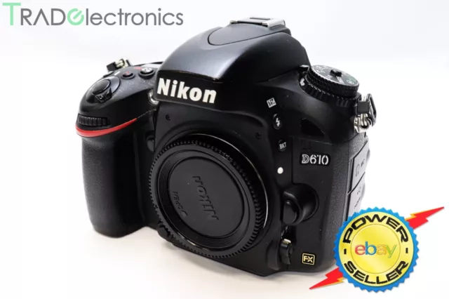 (👍Good) Nikon D610 24.3MP 3.2" LCD FX Full Frame Camera Body Only Nikon F mount