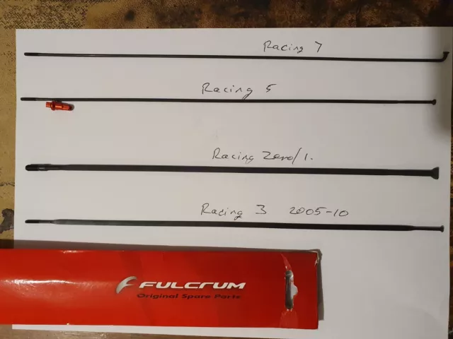 Fulcrum Racing 7, 6, 5, 4, 3, 1, zero spokes