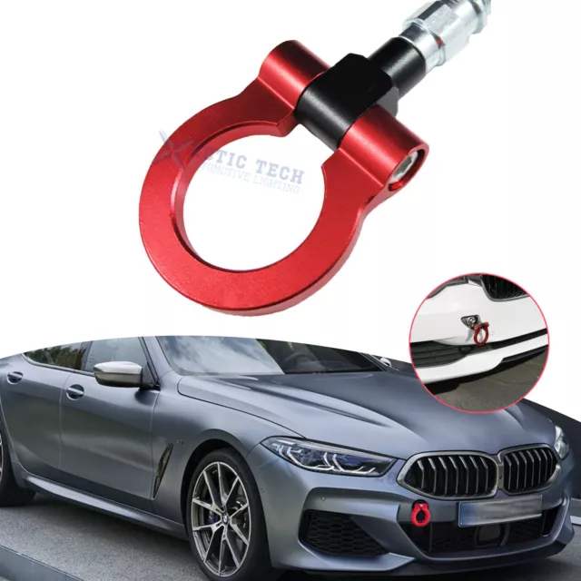 Red Track Racing Style Aluminum Tow Hook Ring For BMW 1 3 5 6 X5 X6, MINI